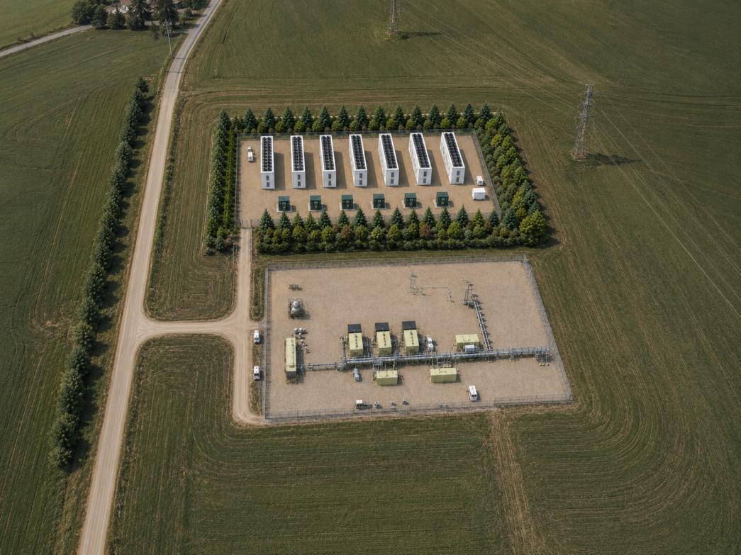 Conceptual aerial rendering showing the Gayford Facility and proposed perimeter landscaping